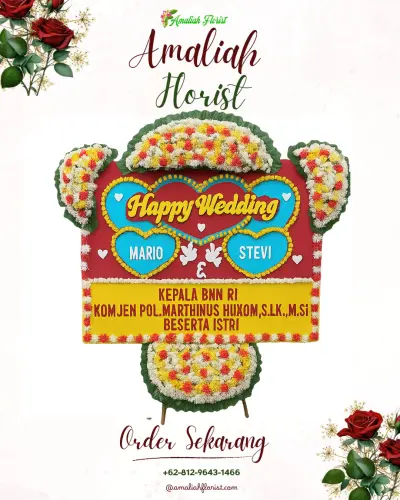 Karangan Papan Bunga Pernikahan di Dowora